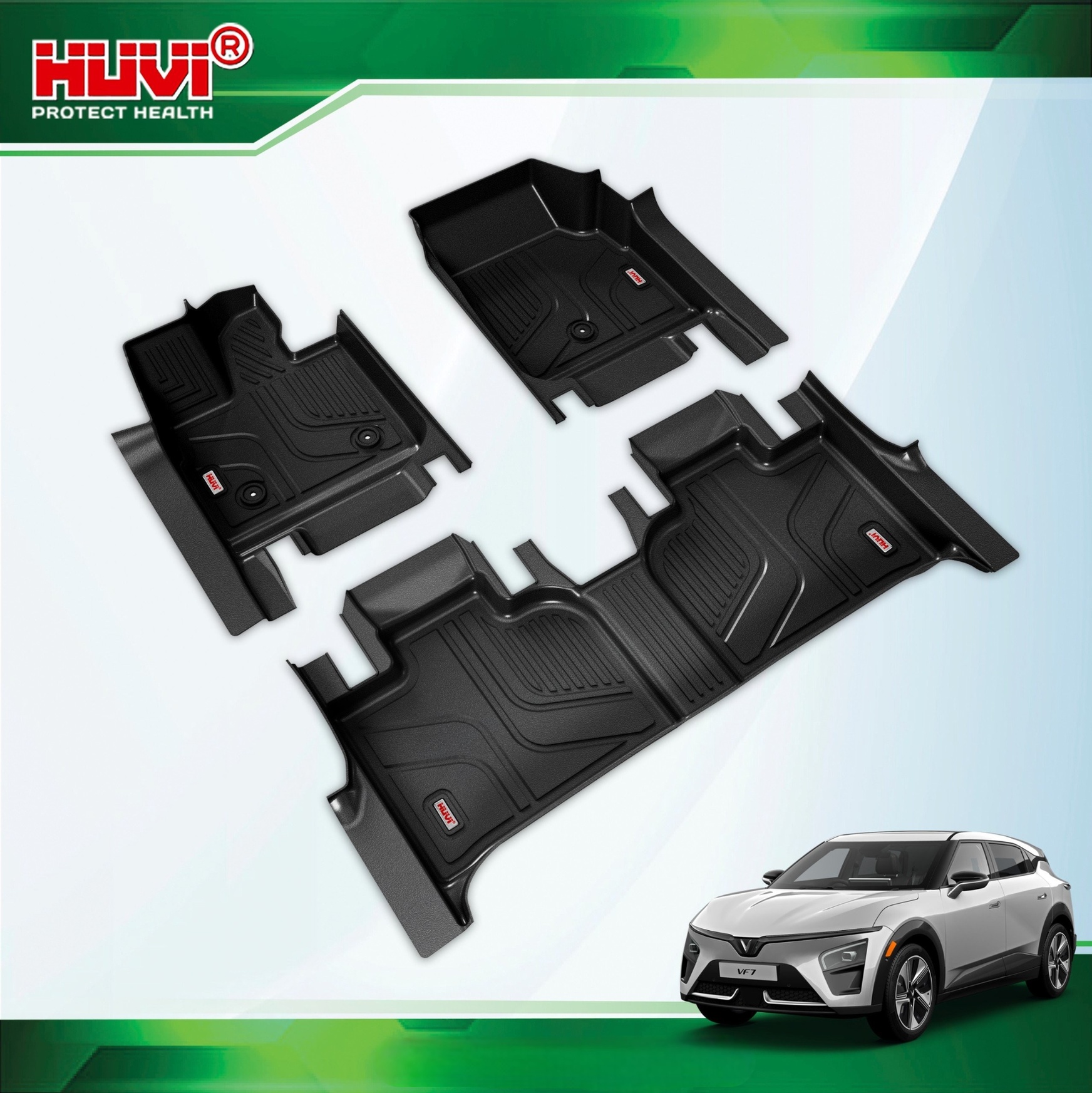 Bộ thảm s&agrave;n HUVI VF7 cao cấp thiết kế cho VinFast VF7