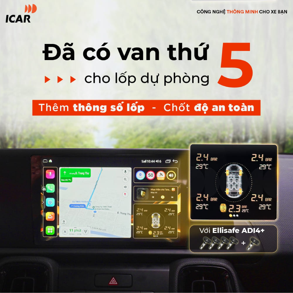 Cảm biến áp suất lốp Icar Ellisafe AD14+ cho ô tô - ảnh 2