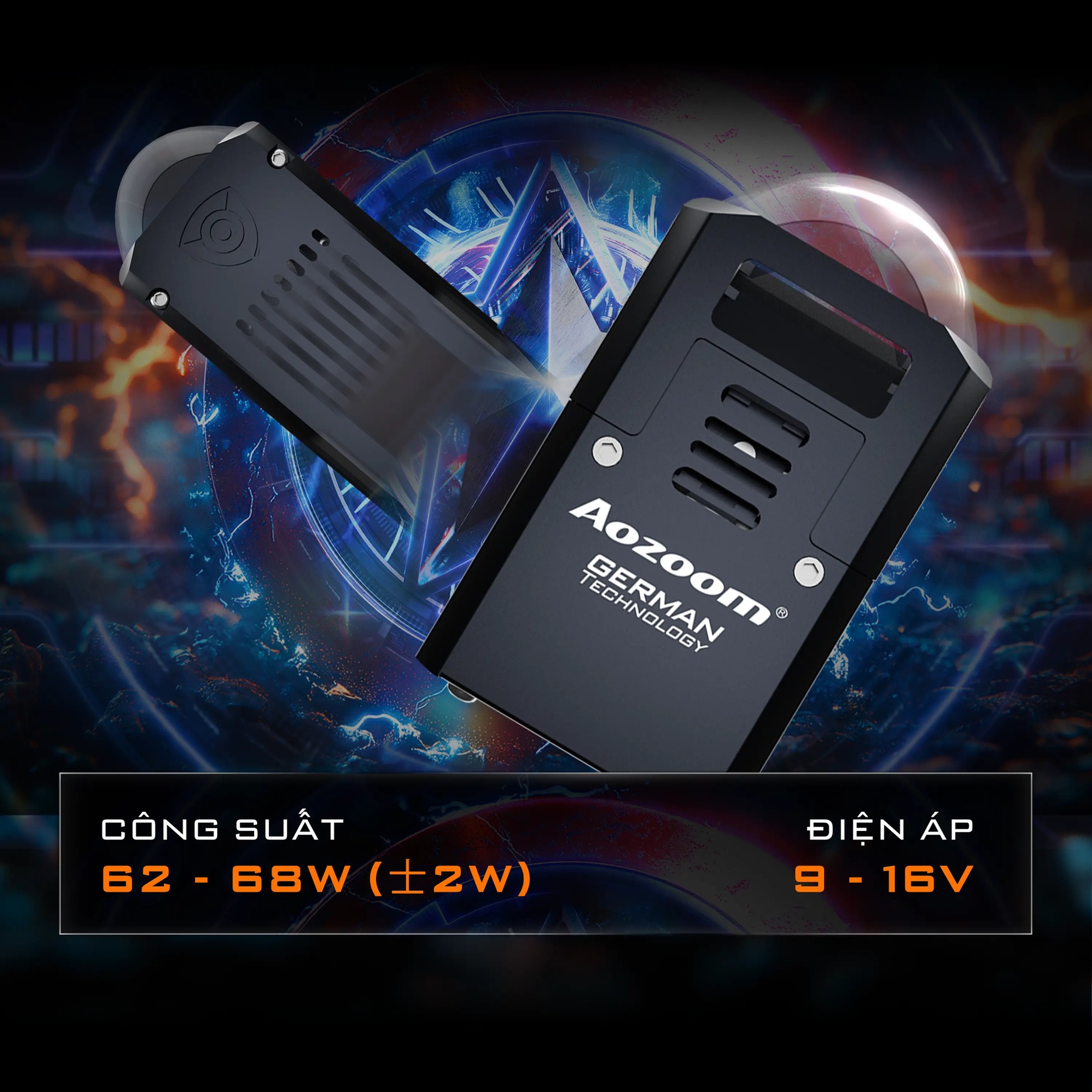 &Aacute;nh s&aacute;ng Bi LED Aozoom Captain 1.8 inch với đường cắt r&otilde; n&eacute;t