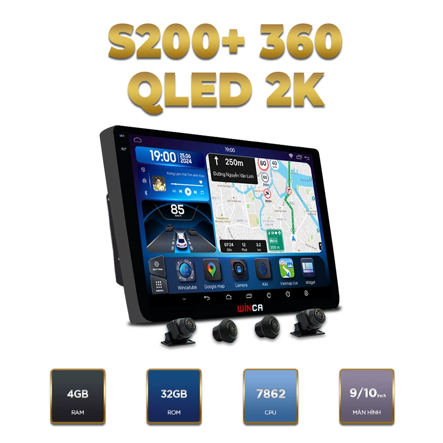Màn hình android Winca QLED 2K S200+ Pro 360