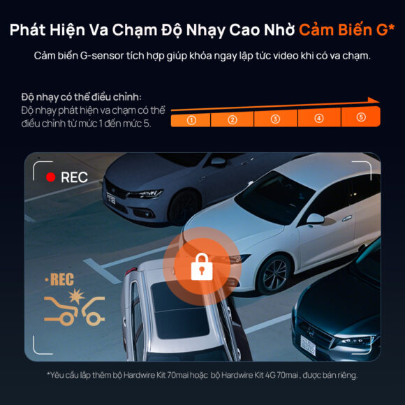 Giao diện ứng dụng 70mai tr&ecirc;n điện thoại th&ocirc;ng minh