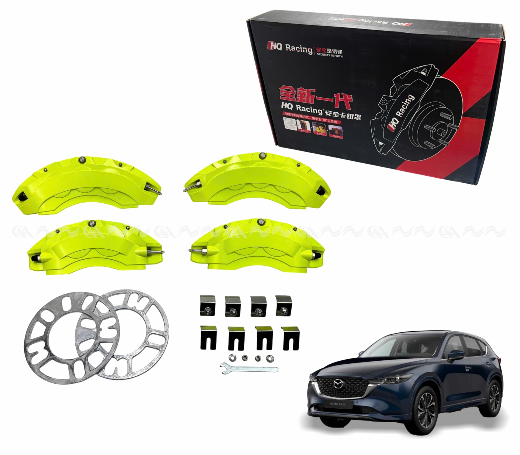 Ốp má phanh HQ Racing Cx5 2018 xanh chuối (Cx8)