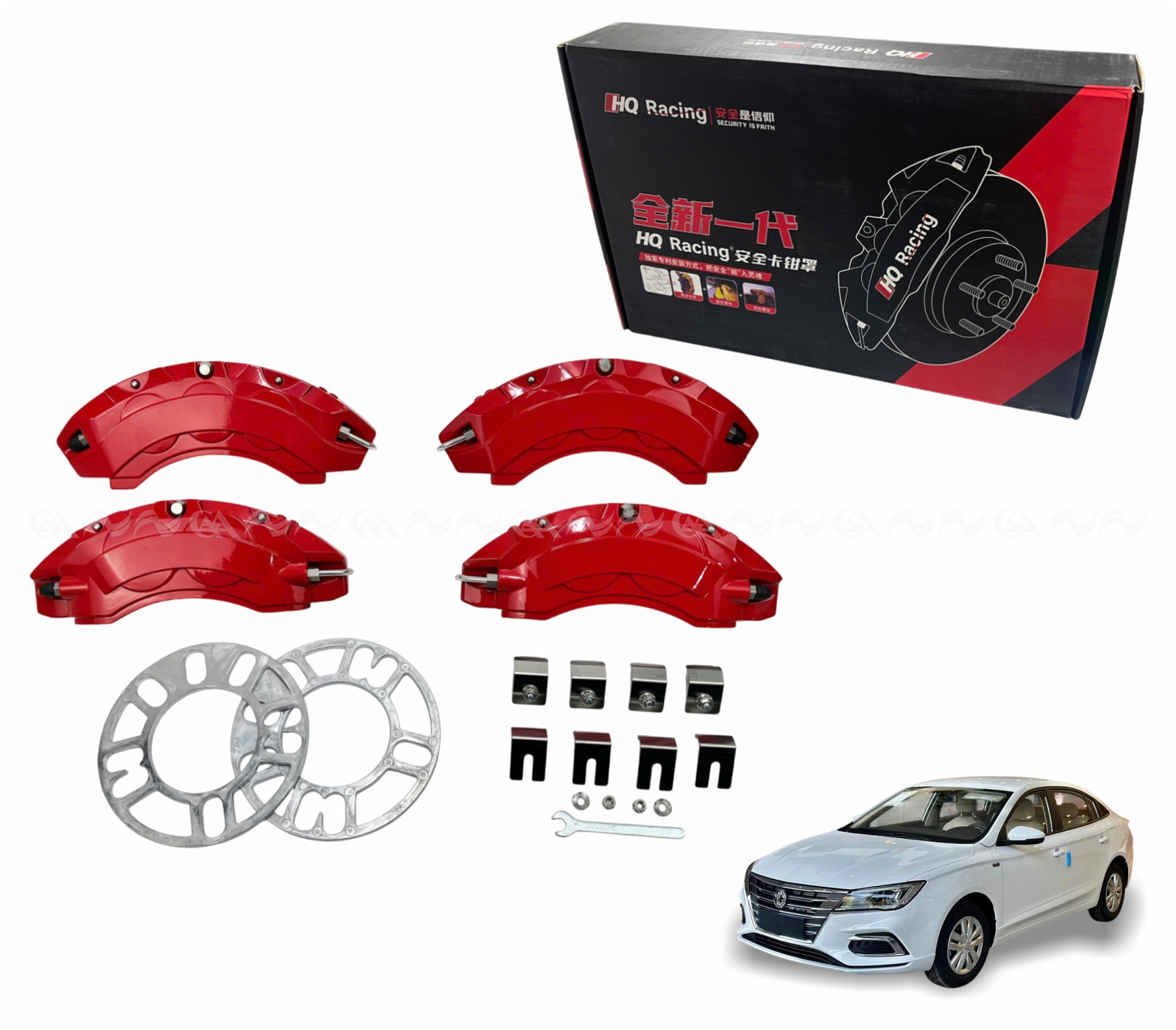 Ốp má phanh HQ Racing MG 5 đỏ