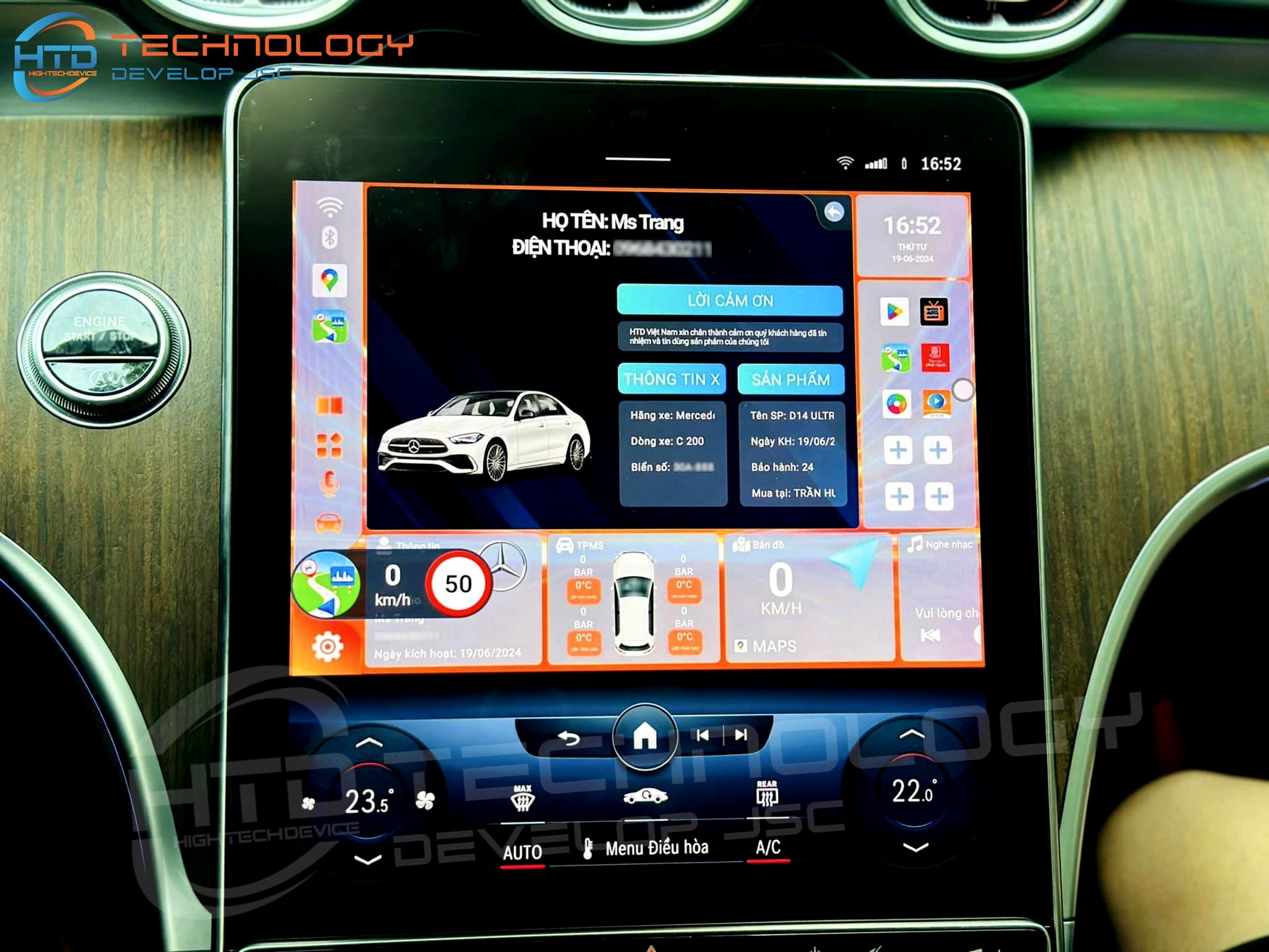 Android box HTD D14 Ultra cho Mercedes C200 2023 - ảnh 9