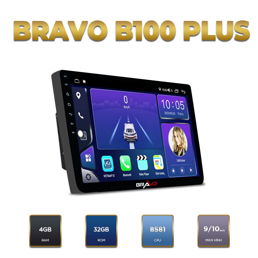Màn hình android Bravo B100Plus 10 inch