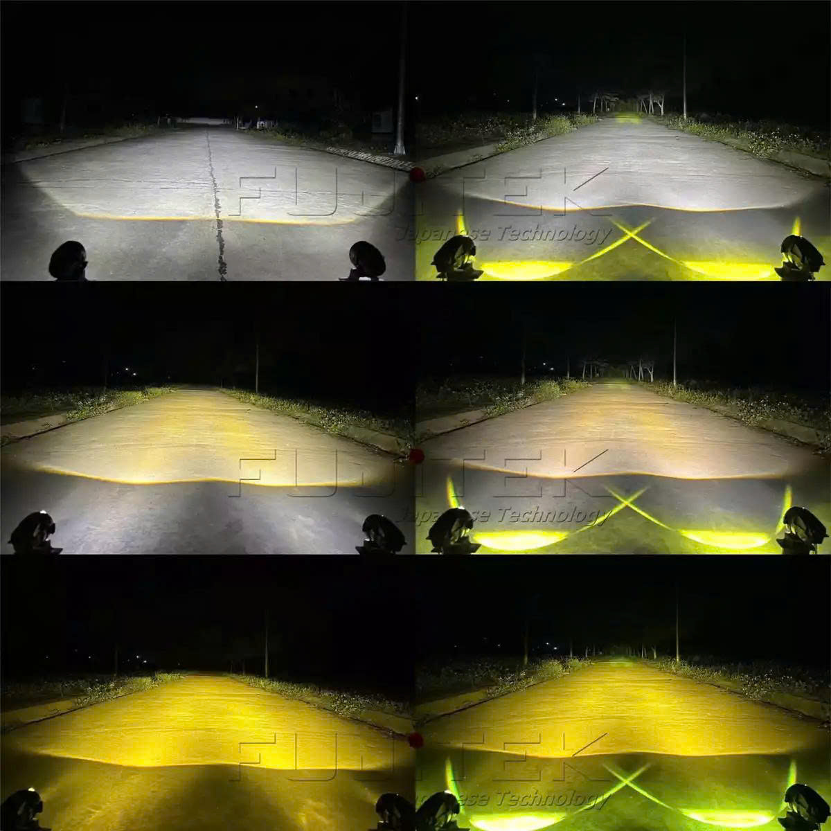 H&igrave;nh ảnh cận cảnh Bi gầm LED Fujitek G3 Lazer 3.0 inch 3 m&agrave;u cho xe hơi