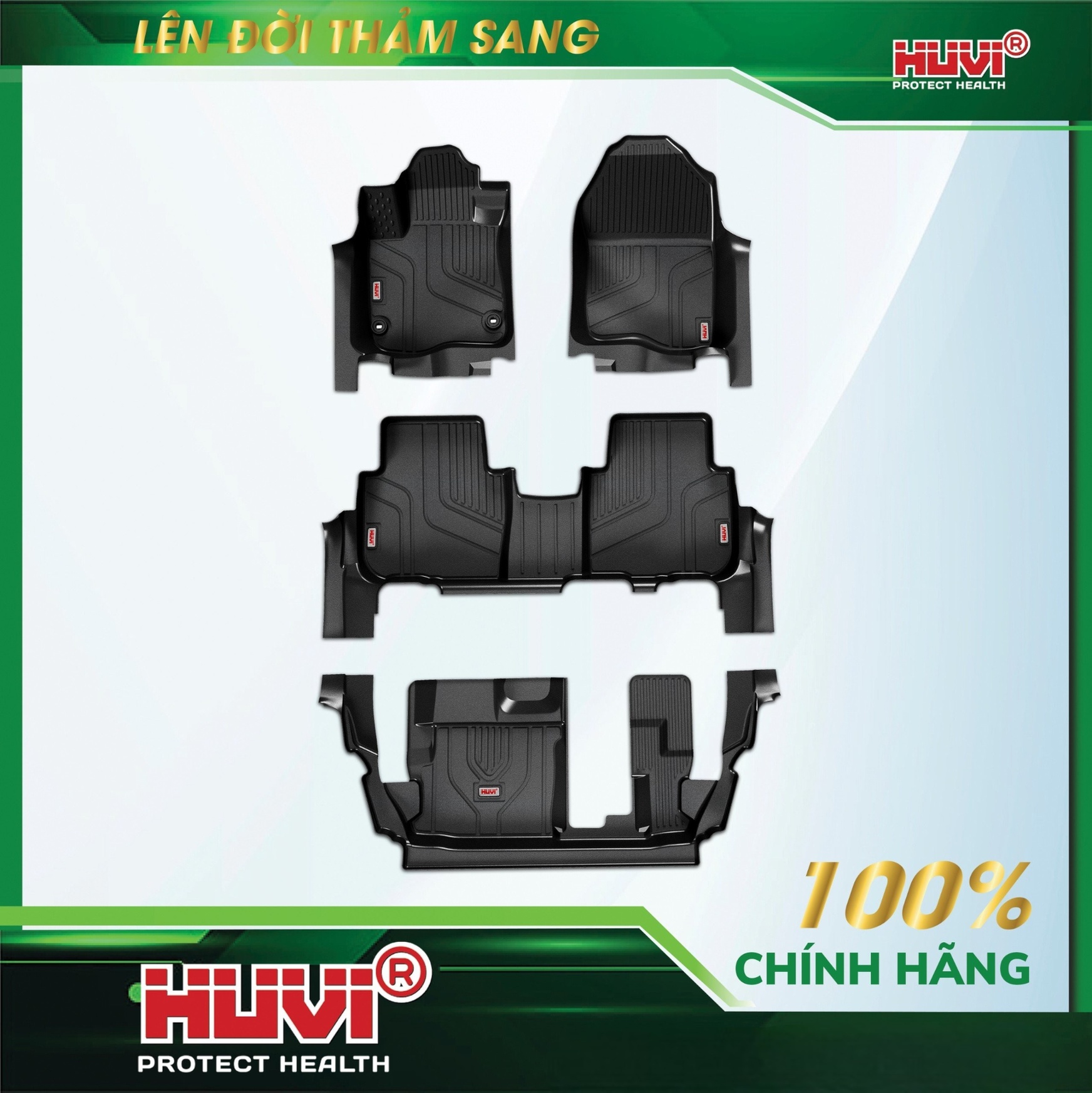 Thảm s&agrave;n Huvi CRV 2024+ 7 chỗ với thiết kế tr&agrave;n viền &ocirc;m s&aacute;t nội thất xe