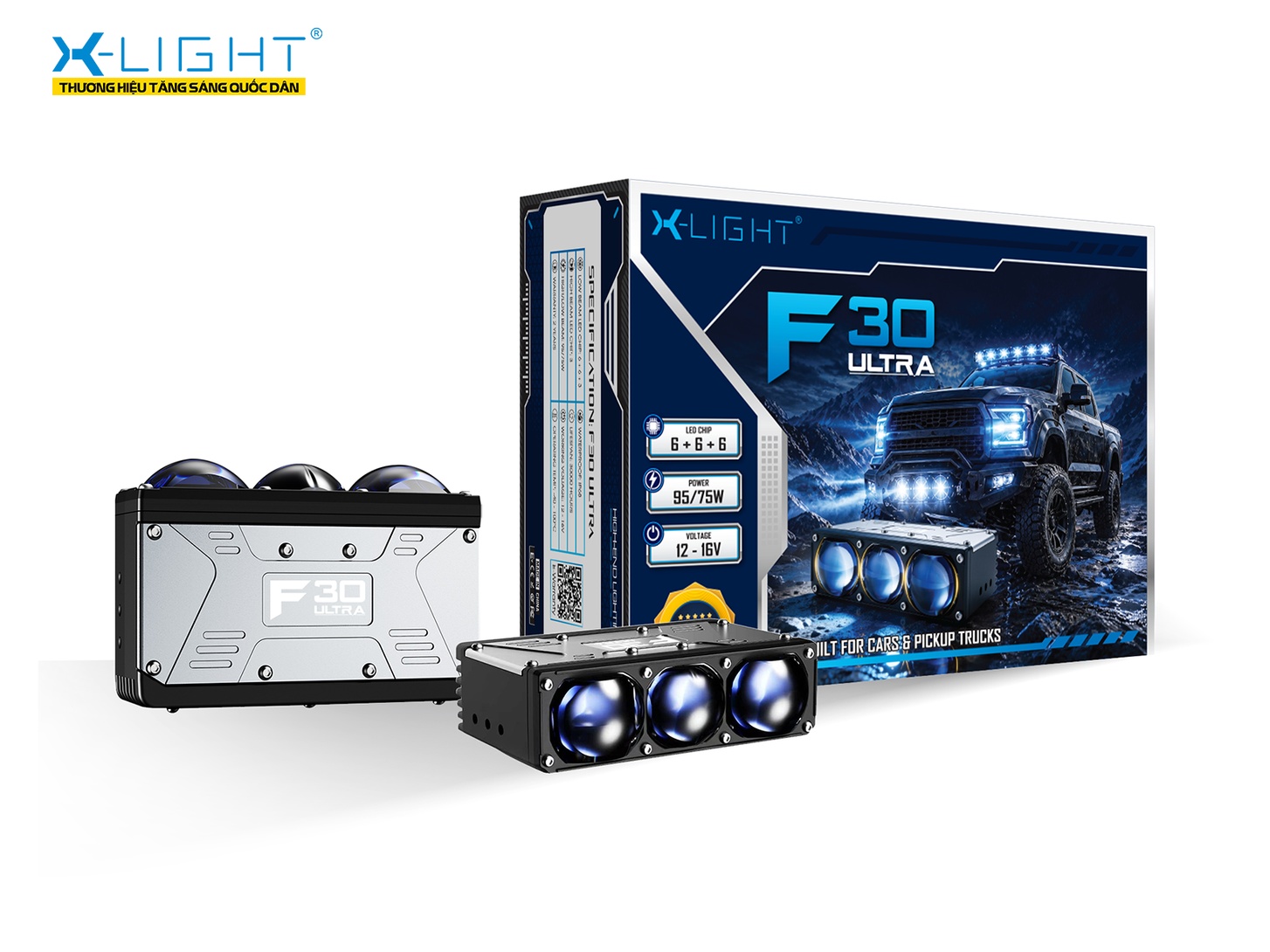 Cận cảnh Bi gầm LED XLight F30 Ultra 3.0 Inch