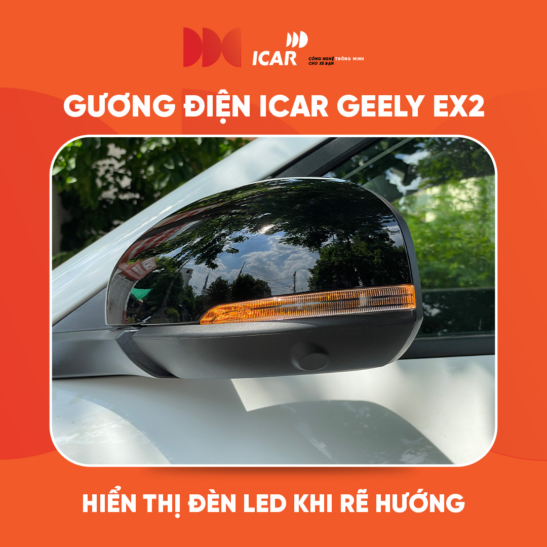 N&uacute;t điều chỉnh điện tiện lợi tr&ecirc;n gương Icar Geely EX2