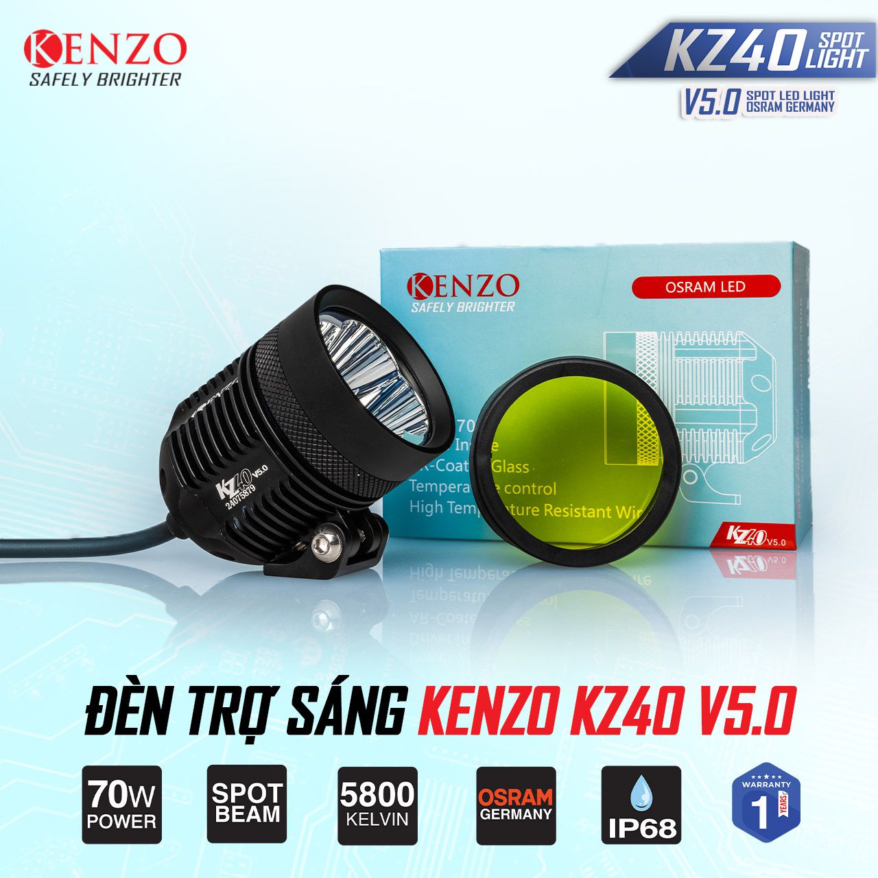 Đèn trợ sáng Kenzo KZ40 V5.0 - ảnh 1