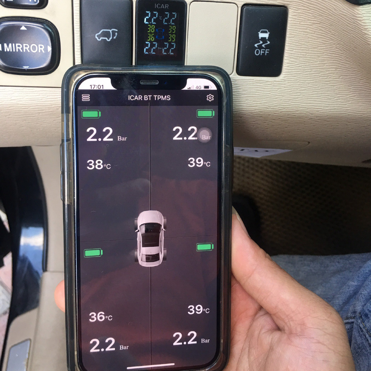 Cảm biến áp suất lốp Icar Ellisafe C398 cho ô tô  - ảnh 2