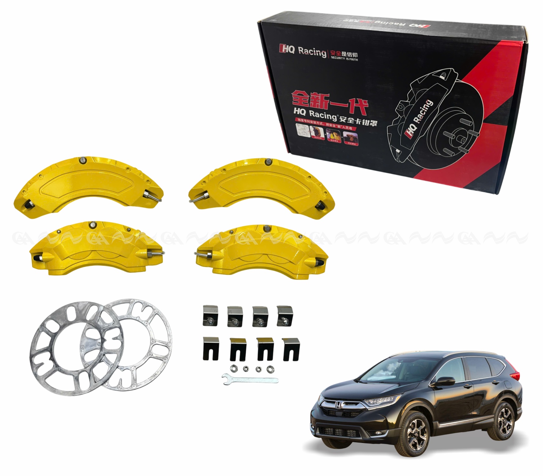 Ốp má phanh HQ Racing CRV 2018+ vàng
