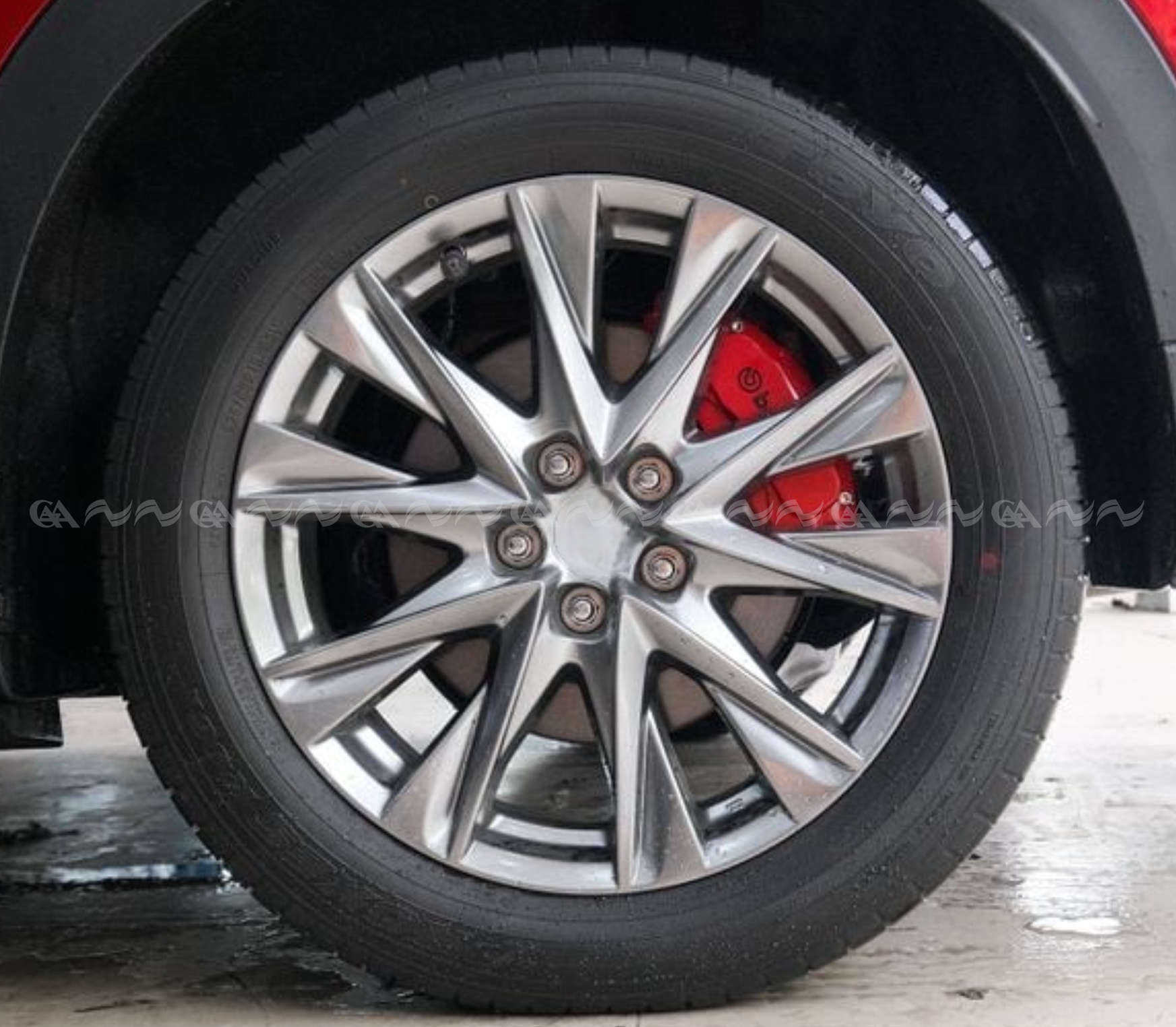  Ốp má phanh HQ Racing Cross đỏ - ảnh 3