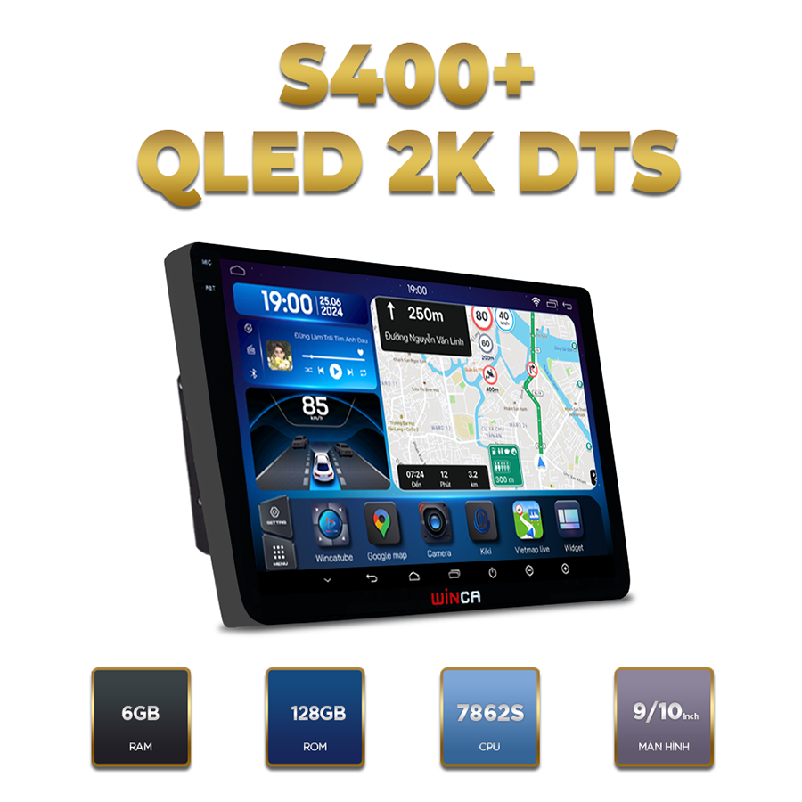 Màn hình android Winca S400+ QLED 2K DTS 10 inch