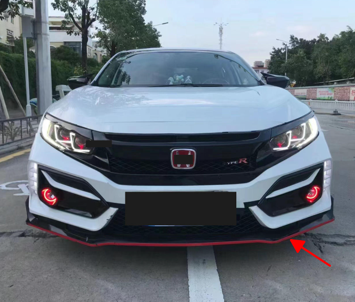 G&oacute;c cận cảnh l&iacute;p cản trước Type R chất liệu bền bỉ