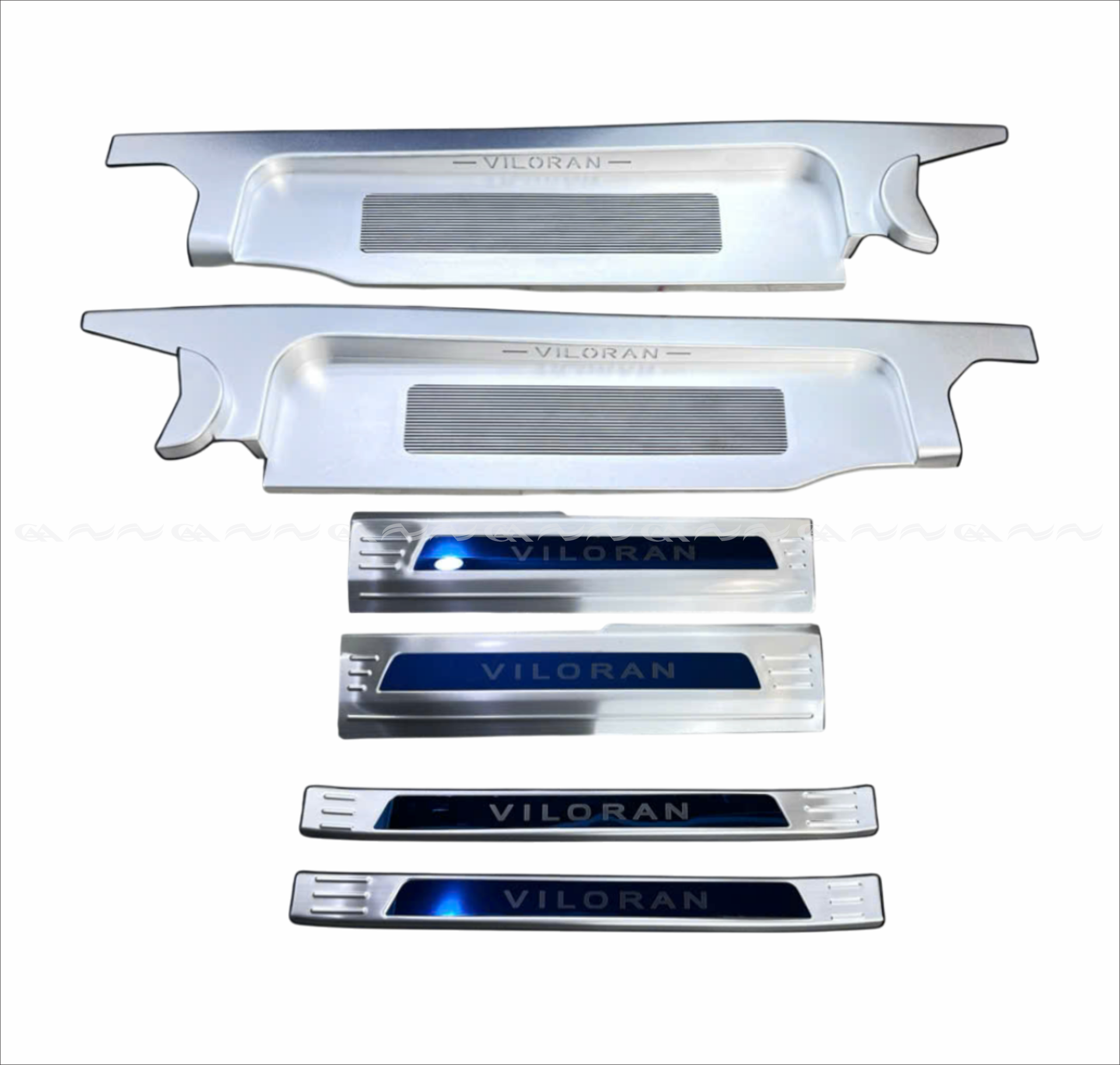  Nẹp bước chân trong + ngoài Viloran inox có đèn  