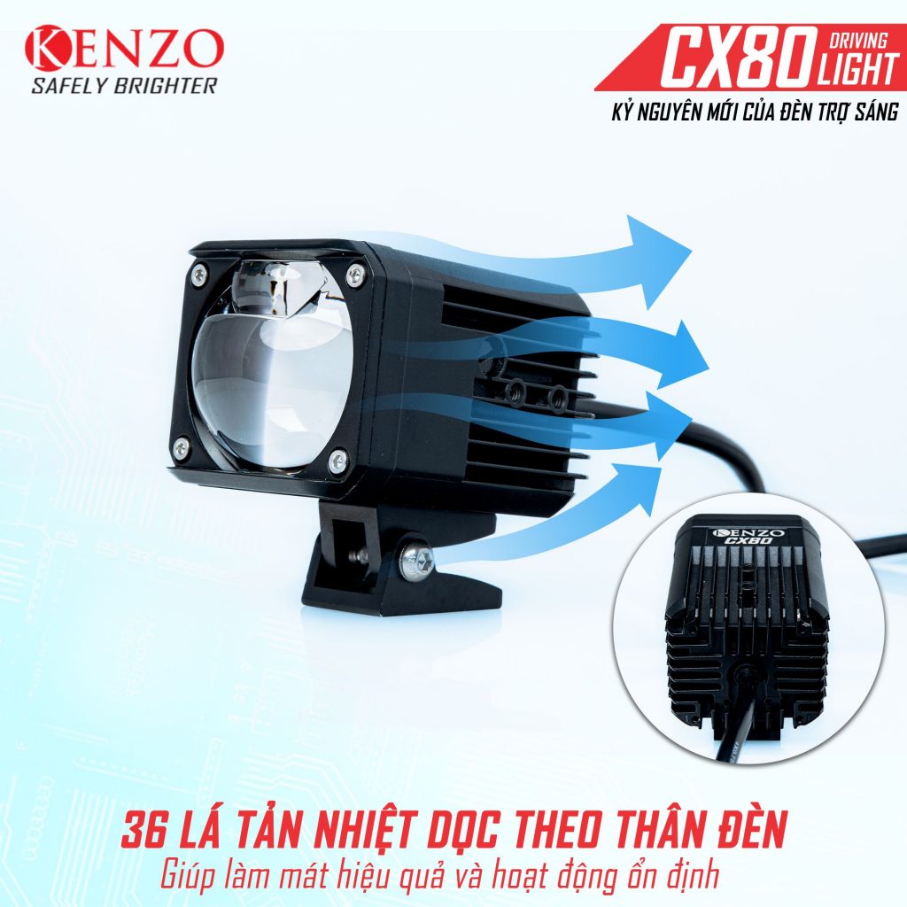 Đèn trợ sáng bi cầu Kenzo CX80 - ảnh 4