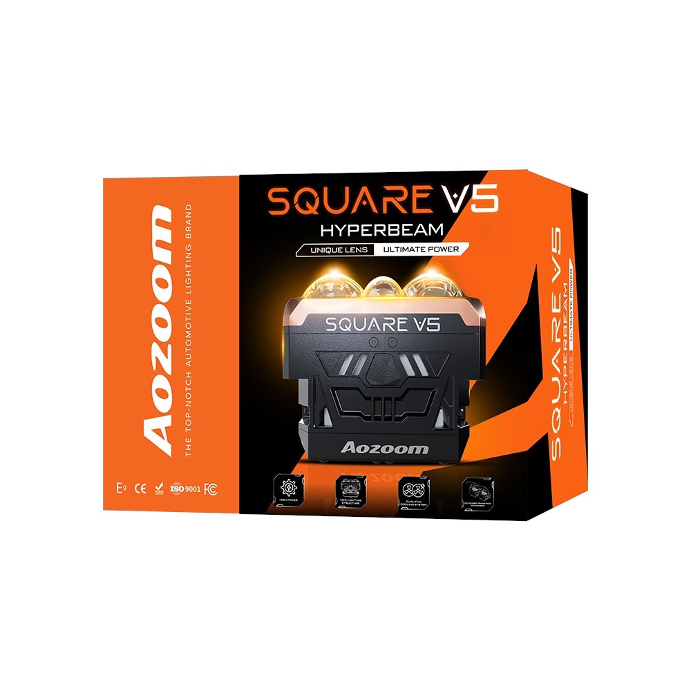 Thấu k&iacute;nh vu&ocirc;ng Bi LED Aozoom Square V5 cao cấp