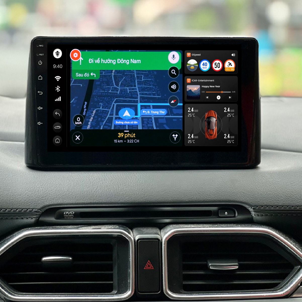 Android Box ICAR Elliview D5 Premium tr&ecirc;n m&agrave;n h&igrave;nh Mazda