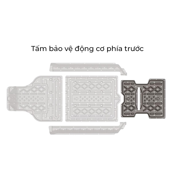 Ốp bảo vệ động cơ Icar Geely EX2 nh&igrave;n từ ph&iacute;a trước