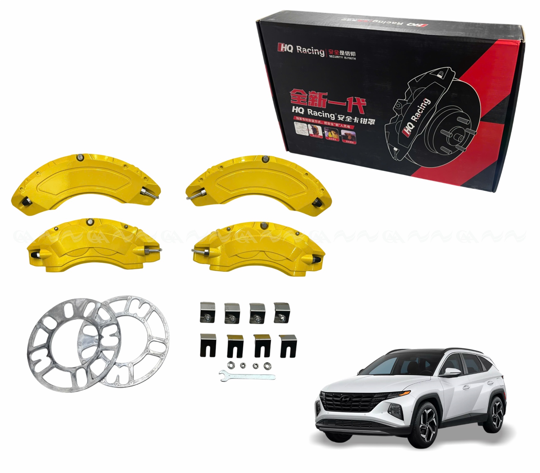 Ốp má phanh HQ Racing Tucson 2022 - 2024 vàng