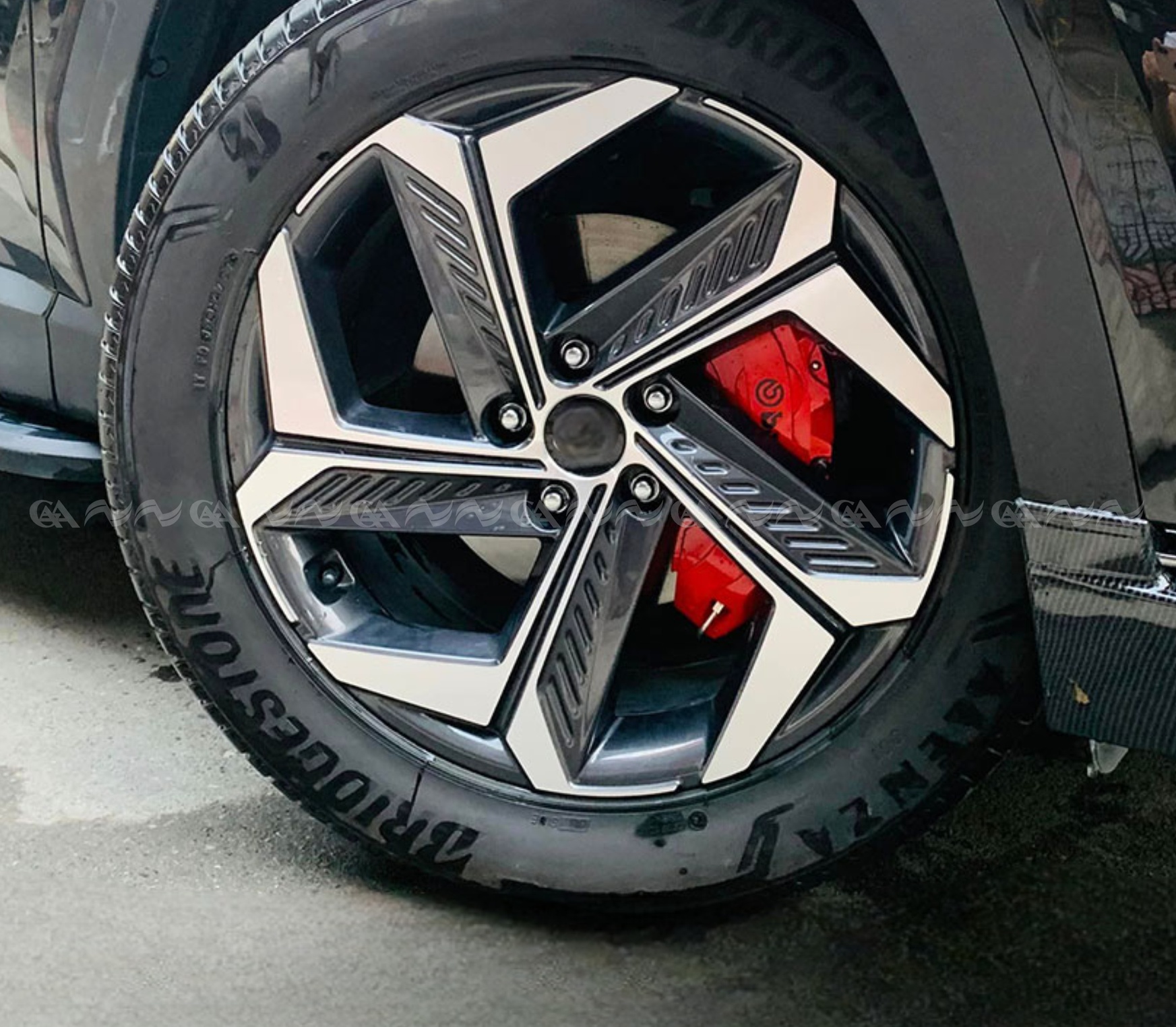  Ốp má phanh HQ Racing Creta 2022 đỏ - ảnh 3