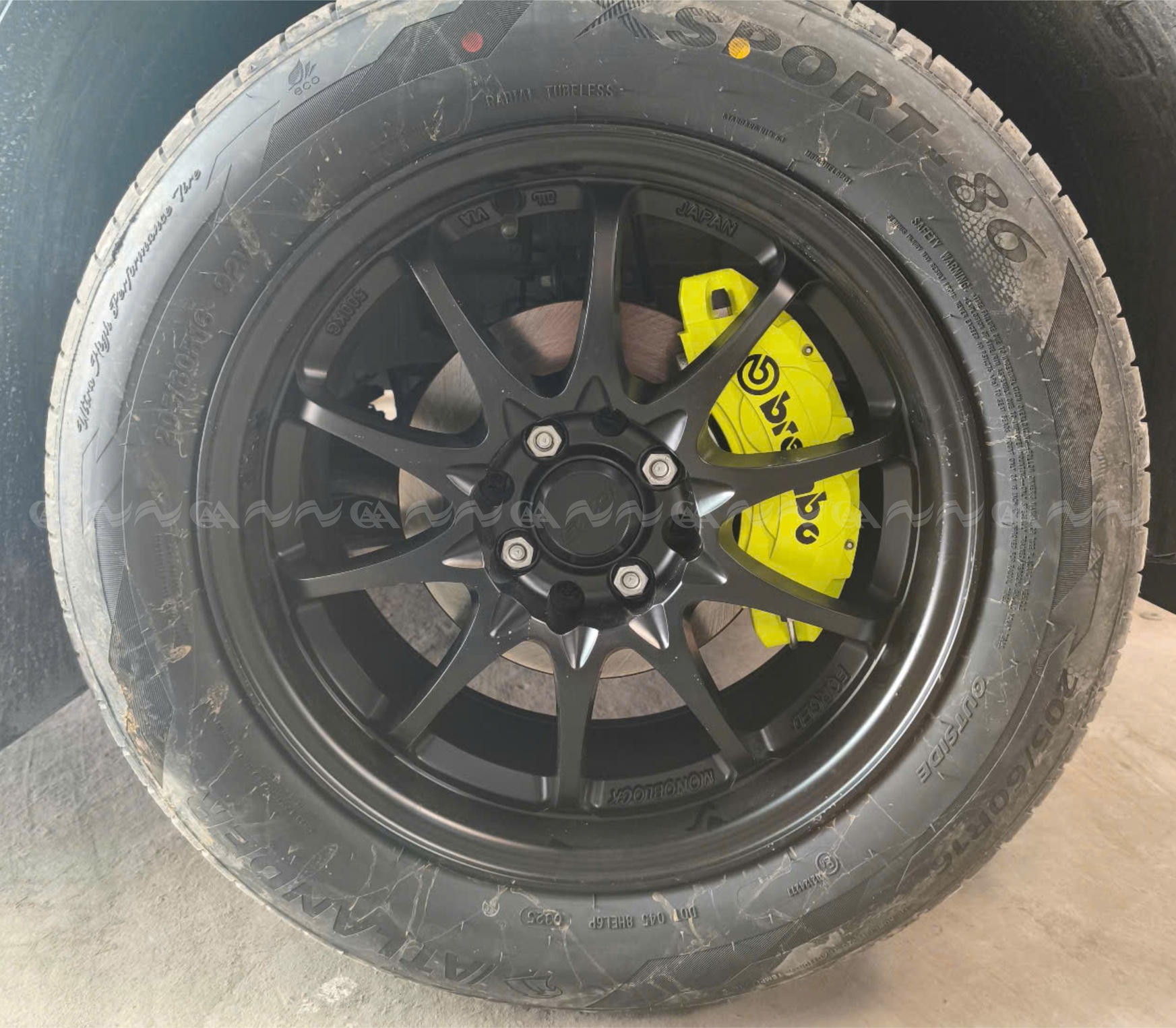 Ốp má phanh HQ Racing Civic 2017+ xanh chuối - ảnh 4