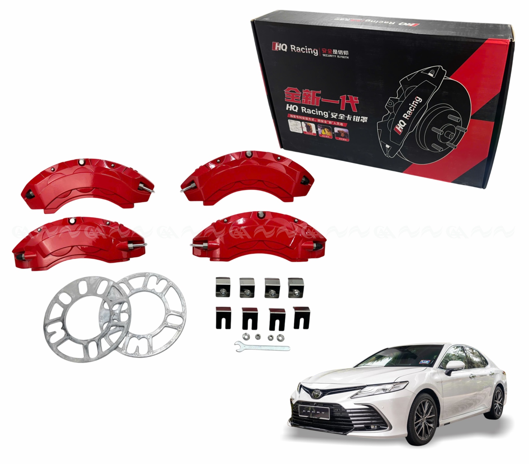  Ốp má phanh HQ Racing Camry 2023 đỏ - ảnh 1