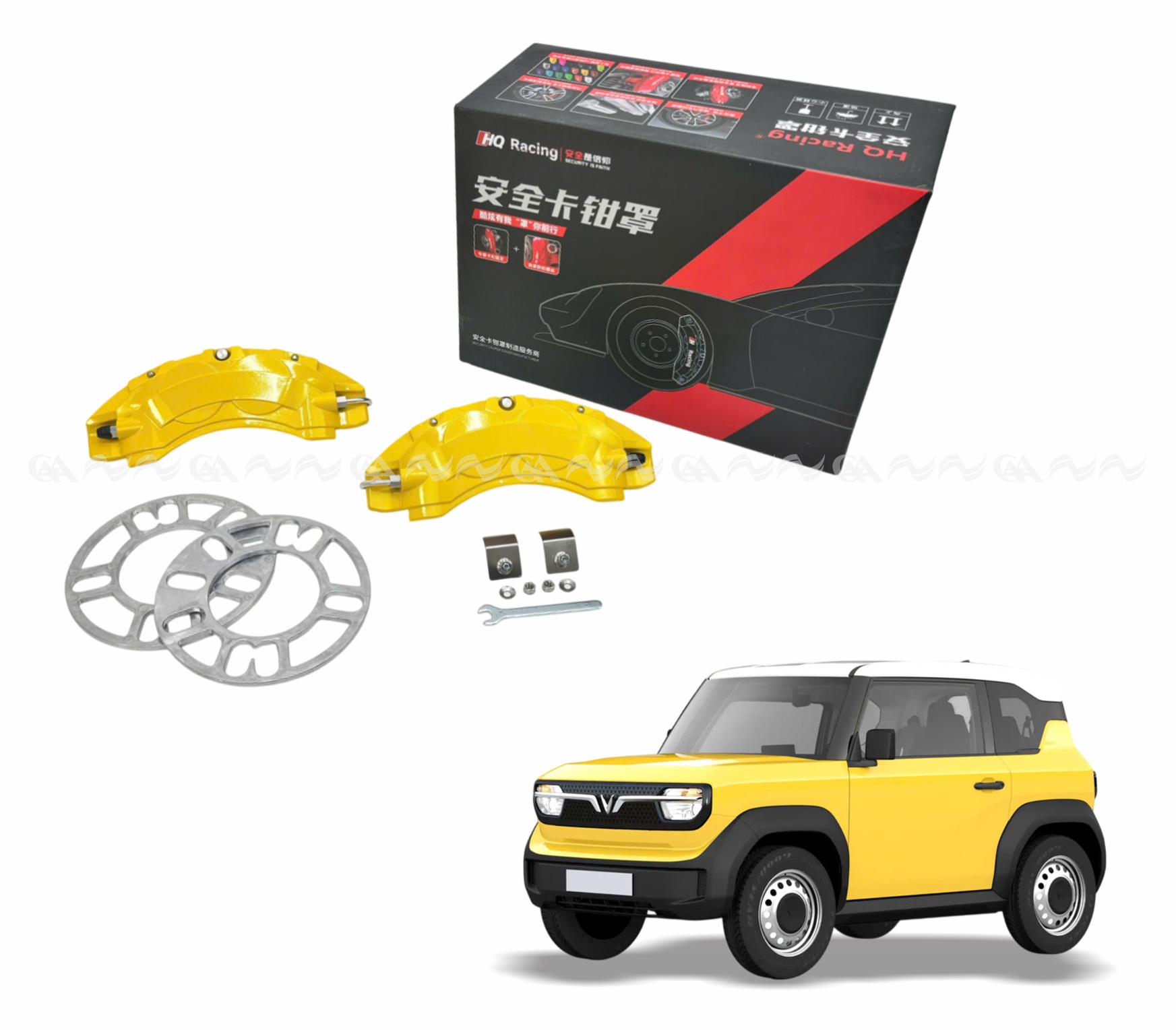  Ốp má phanh HQ Racing VF3 vàng