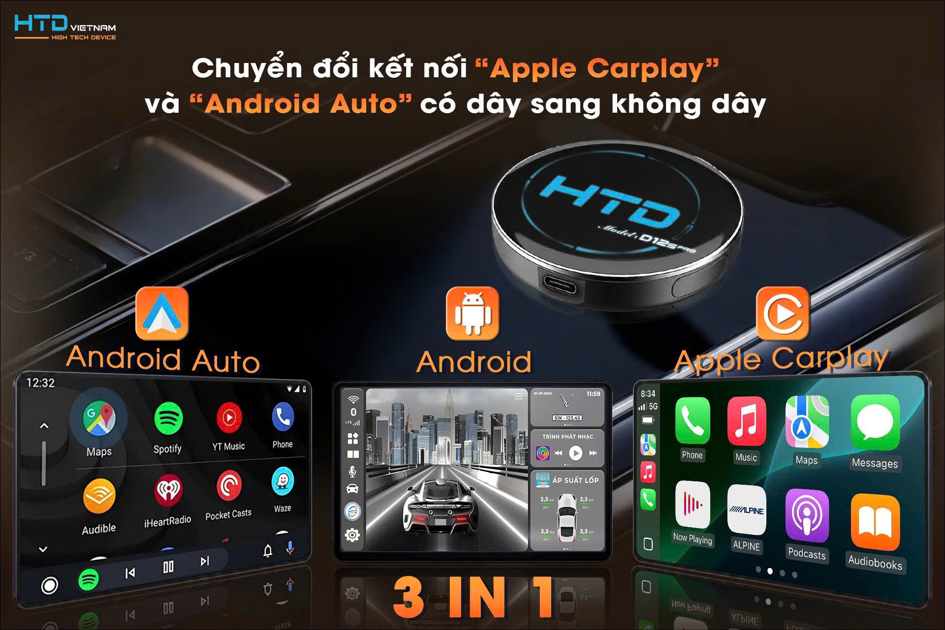 Chi tiết thiết kế sang trọng của Android Box HTD D12S Pro