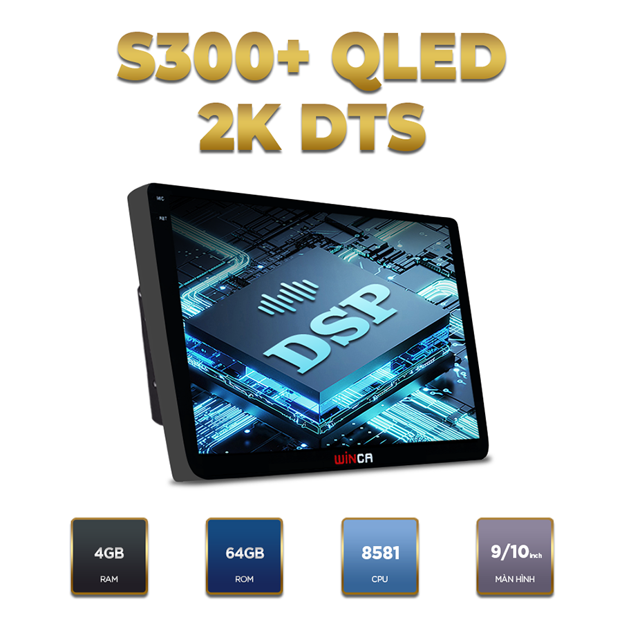 Màn hình android Winca S300+ QLED 2K DTS 9 inch