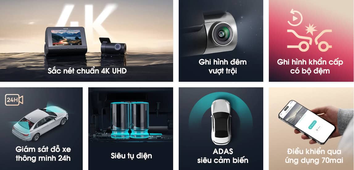 Camera hành trình 70mai A800SE (combo)+(thẻ nhớ 64GB U3) - ảnh 5