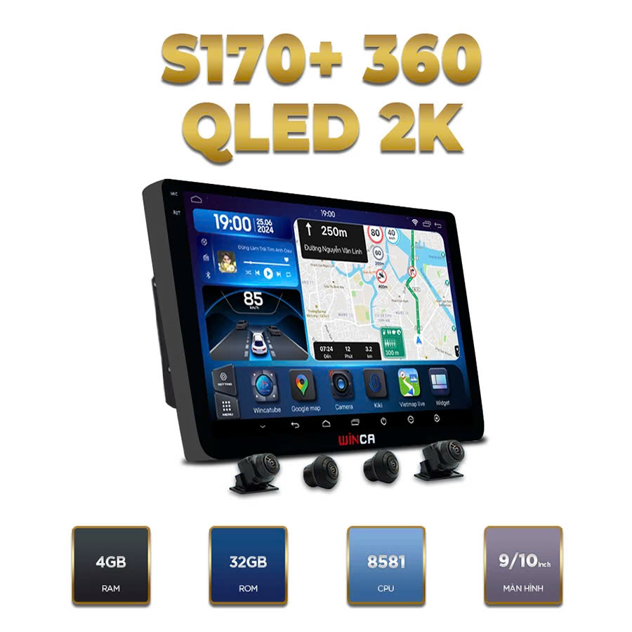 Màn hình android Winca S170+ Pro 360 QLED 2K 10 inch