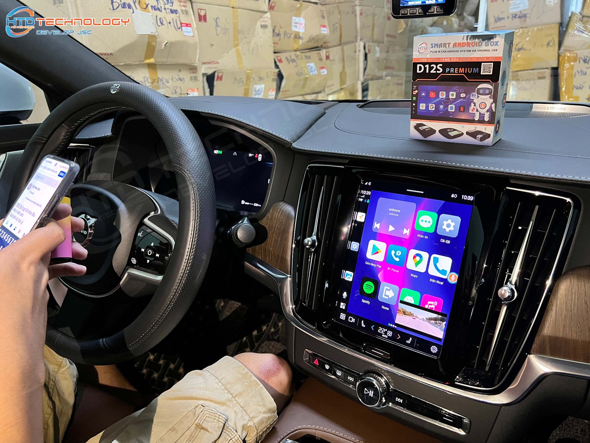 Android box HTD D12S Premium cho Volvo S90L B6 2022 - ảnh 6