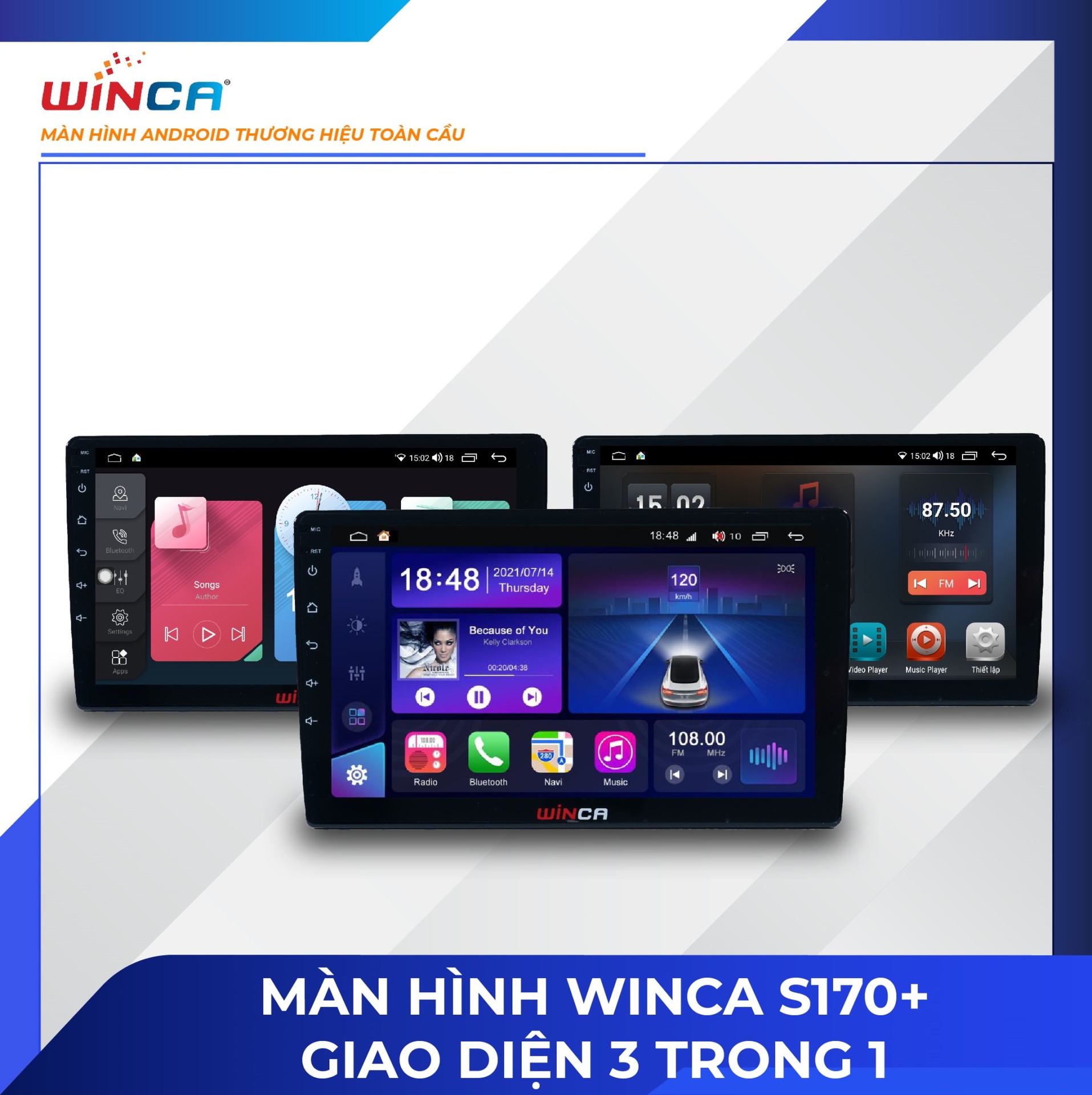 Màn hình android Winca S170+ QLED Pro 360 9 inch - ảnh 4