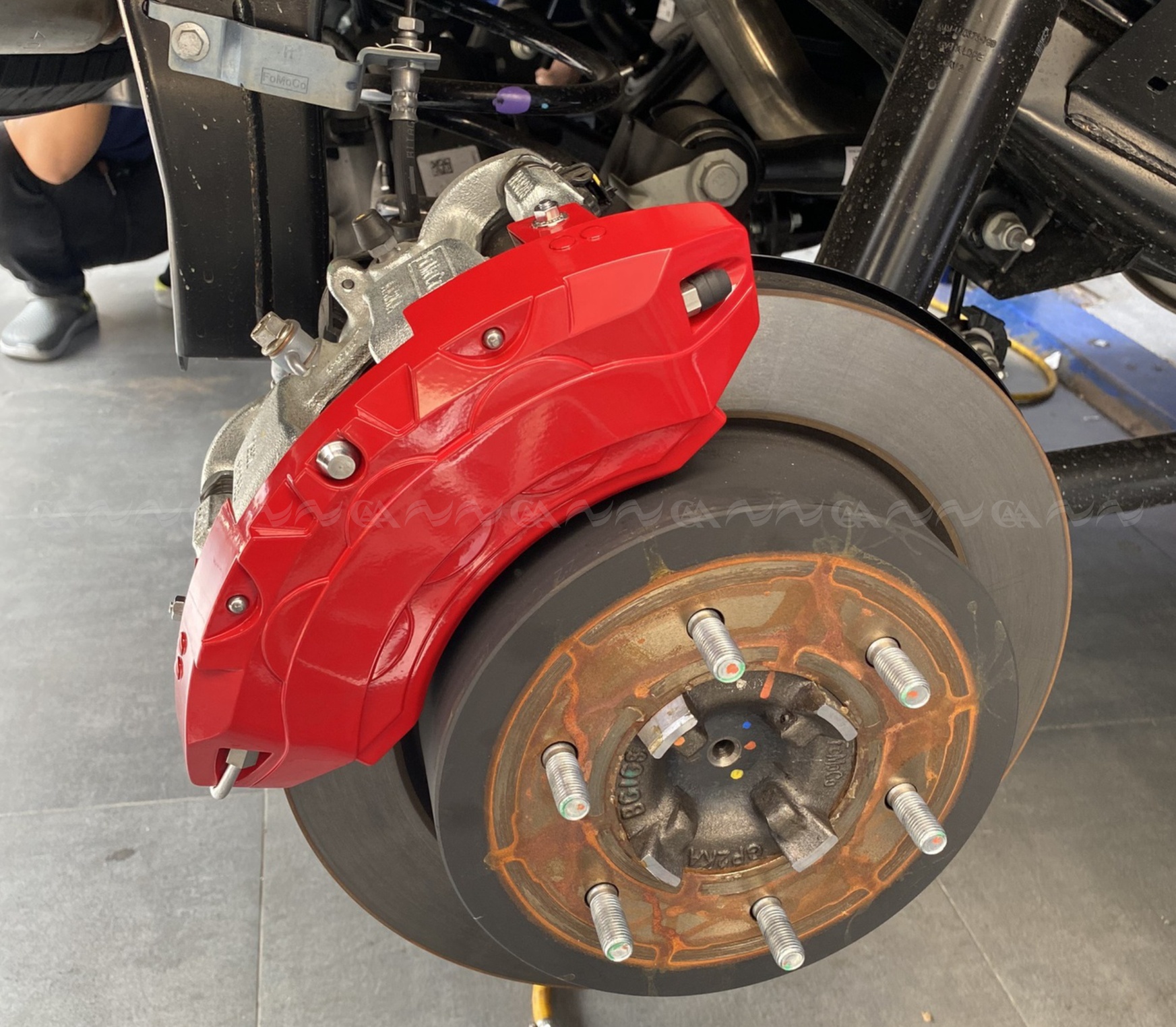  Ốp má phanh  HQ Racing  Everest 2022 đỏ - ảnh 2