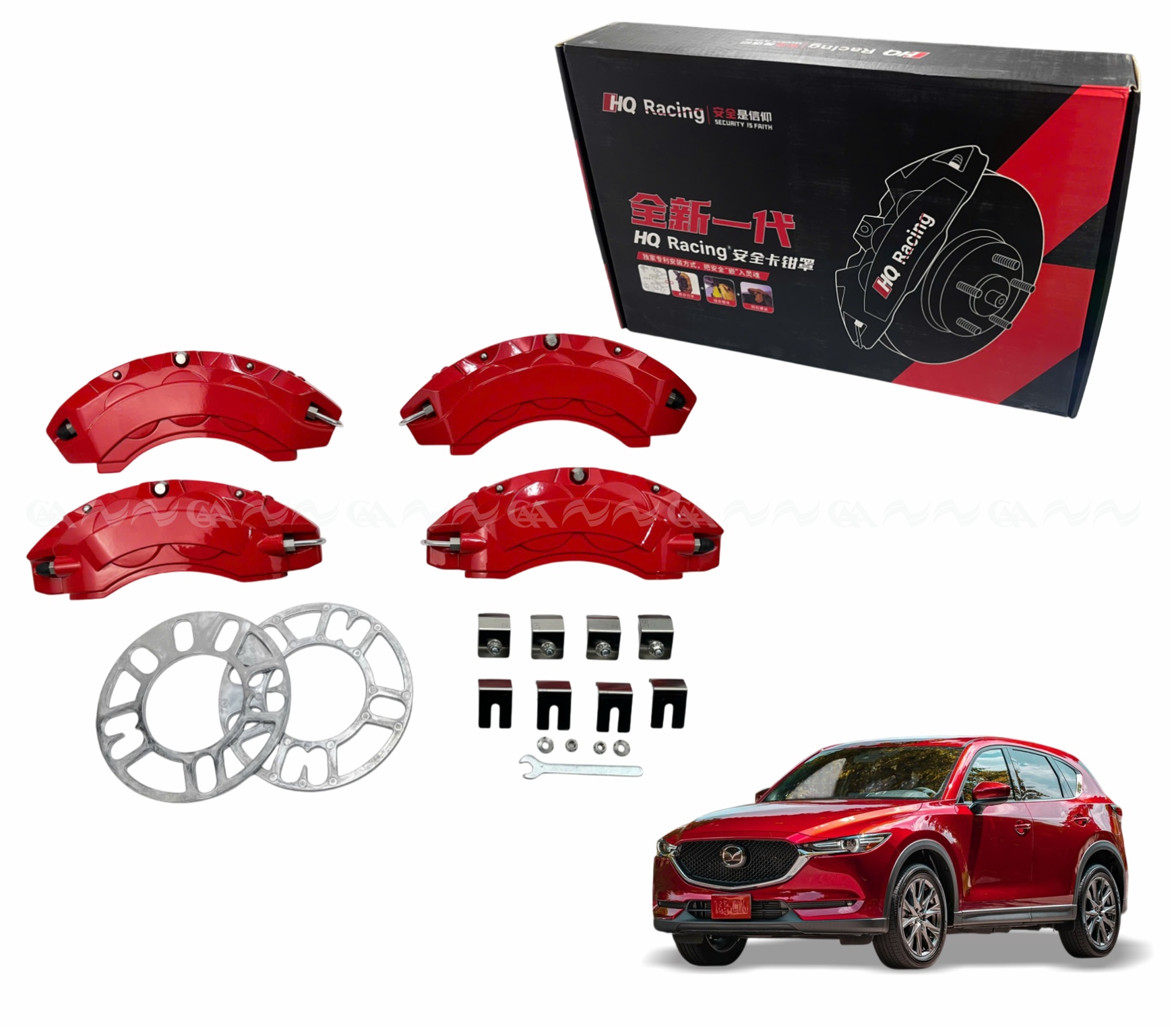  Ốp má phanh HQ Racing CX5 2018 đỏ  - ảnh 1