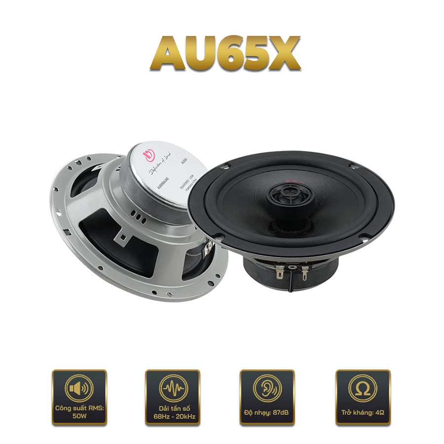 Loa Dego AU65X 6.5 inch đồng trục cho xe hơi