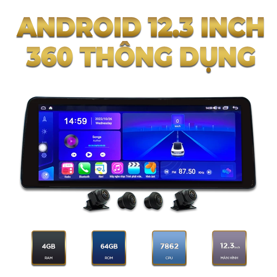 Màn hình android Winca S300+ Pro 360 12.3 inch thông dụng