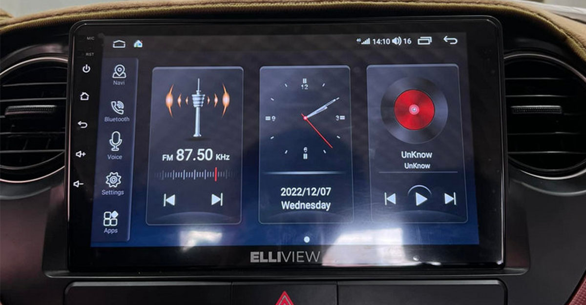 M&agrave;n h&igrave;nh Android Icar Elliview UE NEO+ hiển thị camera l&ugrave;i hoặc camera 360 với h&igrave;nh ảnh sắc n&eacute;t