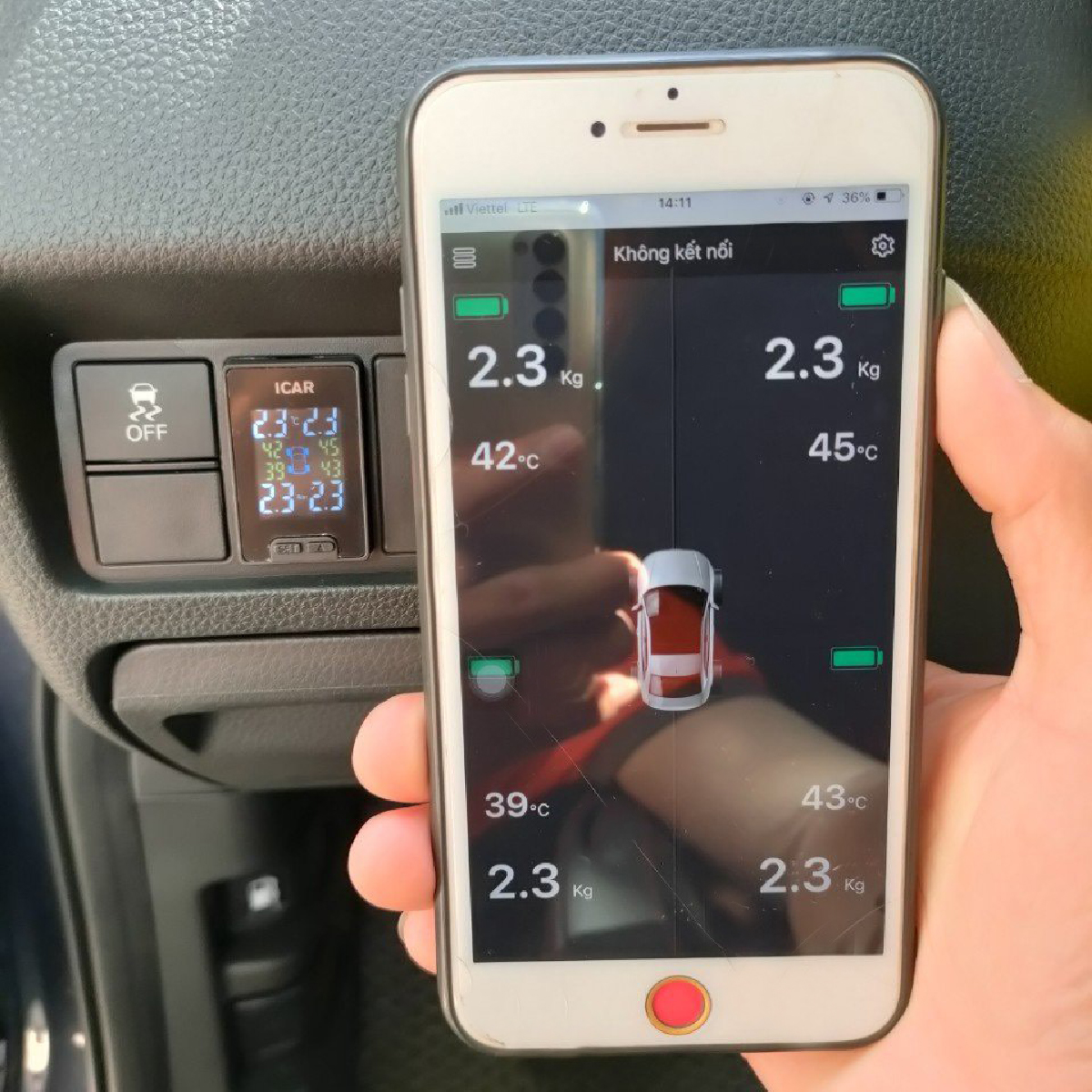 Cảm biến áp suất lốp Icar Ellisafe C397 ô tô Honda - ảnh 2