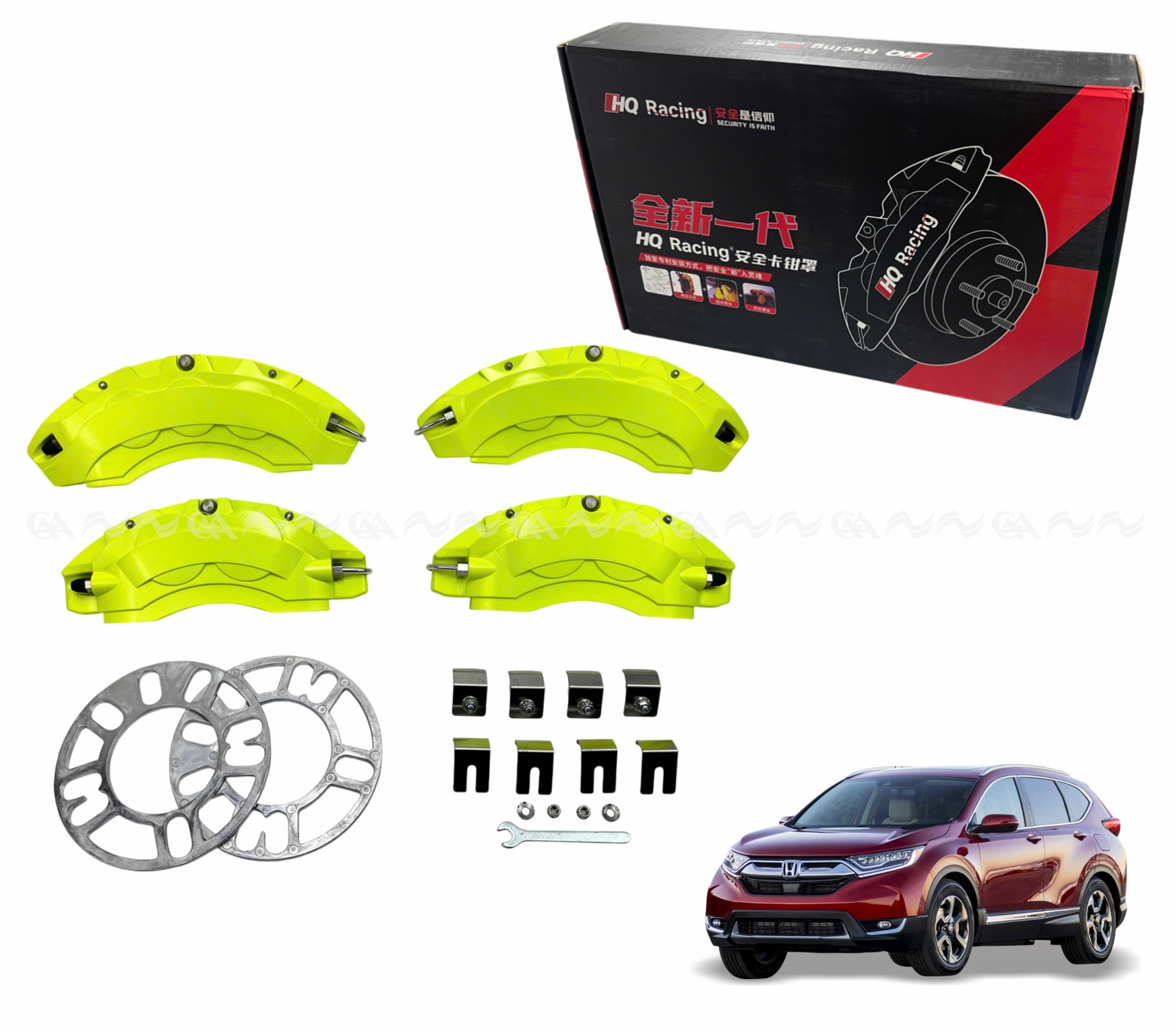 Ốp má phanh HQ Racing CRV 2018+ xanh chuối