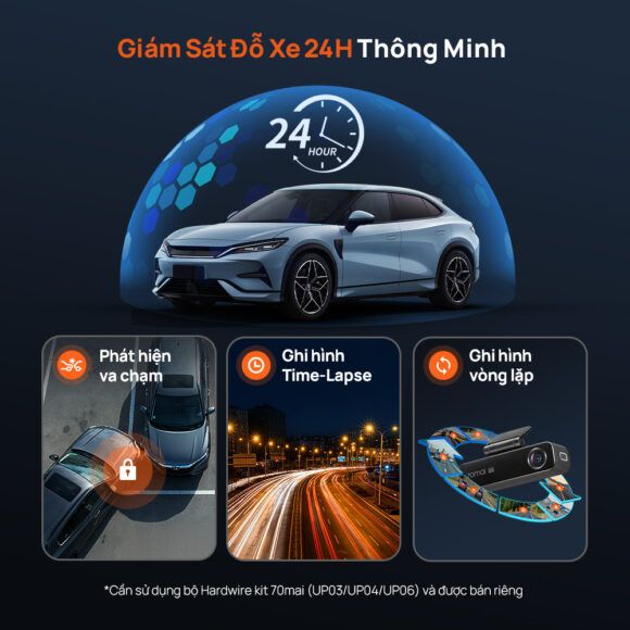 Giao diện ứng dụng 70mai tr&ecirc;n điện thoại kết nối với camera h&agrave;nh tr&igrave;nh