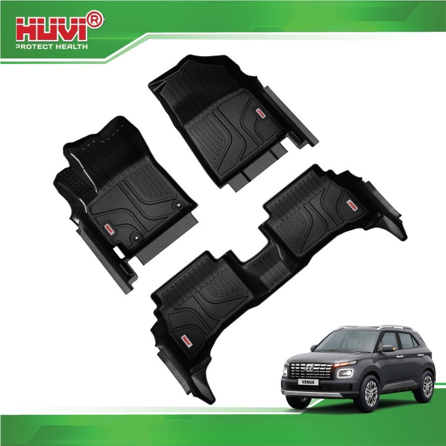 Chi tiết bề mặt chống trượt v&agrave; logo Huvi của thảm s&agrave;n