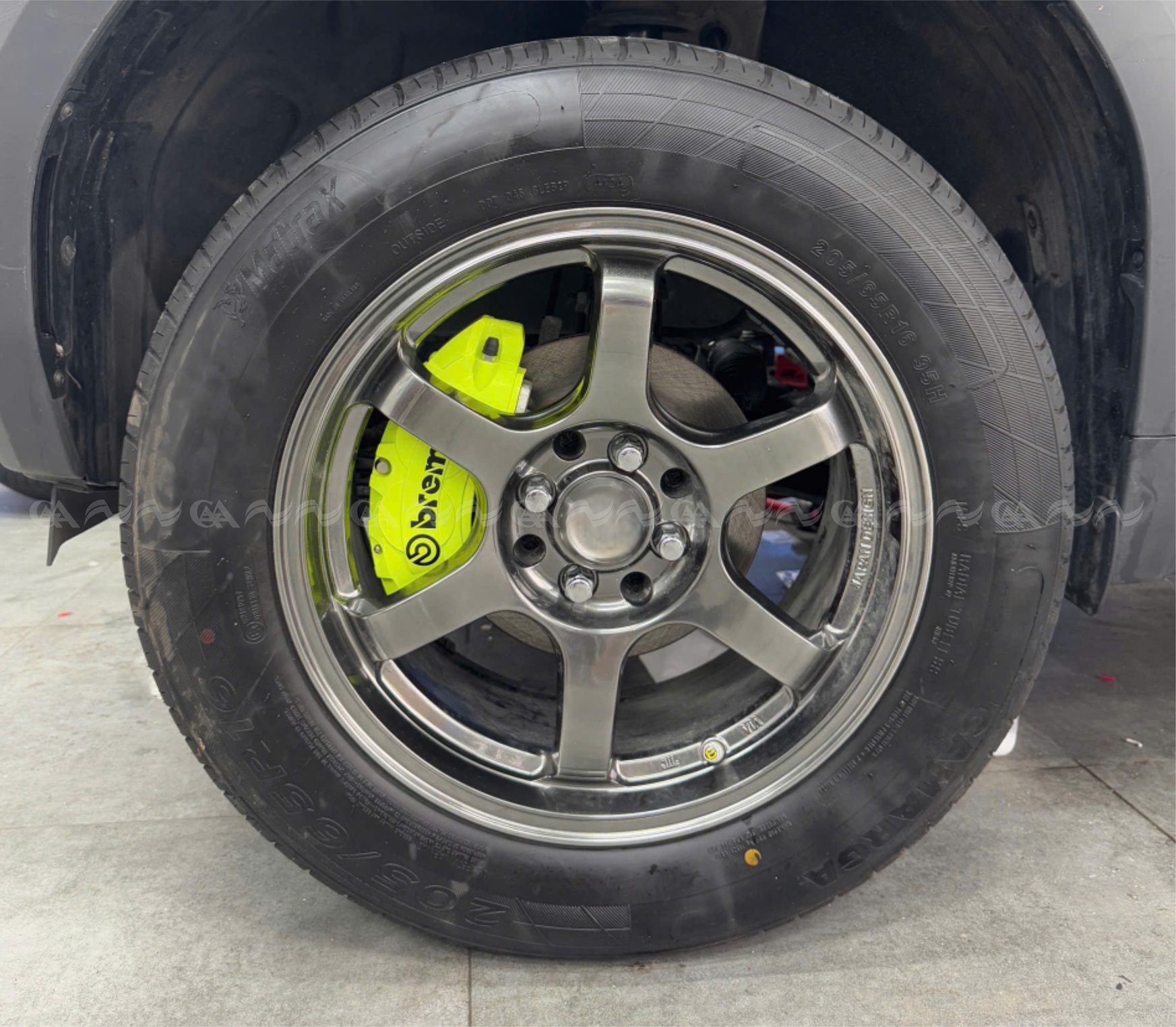 Ốp má phanh HQ Racing Cerato 2019 xanh chuối (K3 2019+/K5 2022) - ảnh 4