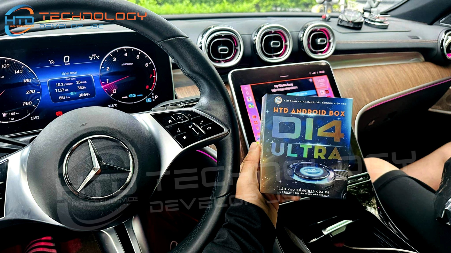 Android box HTD D14 Ultra cho Mercedes C200 2023 - ảnh 8