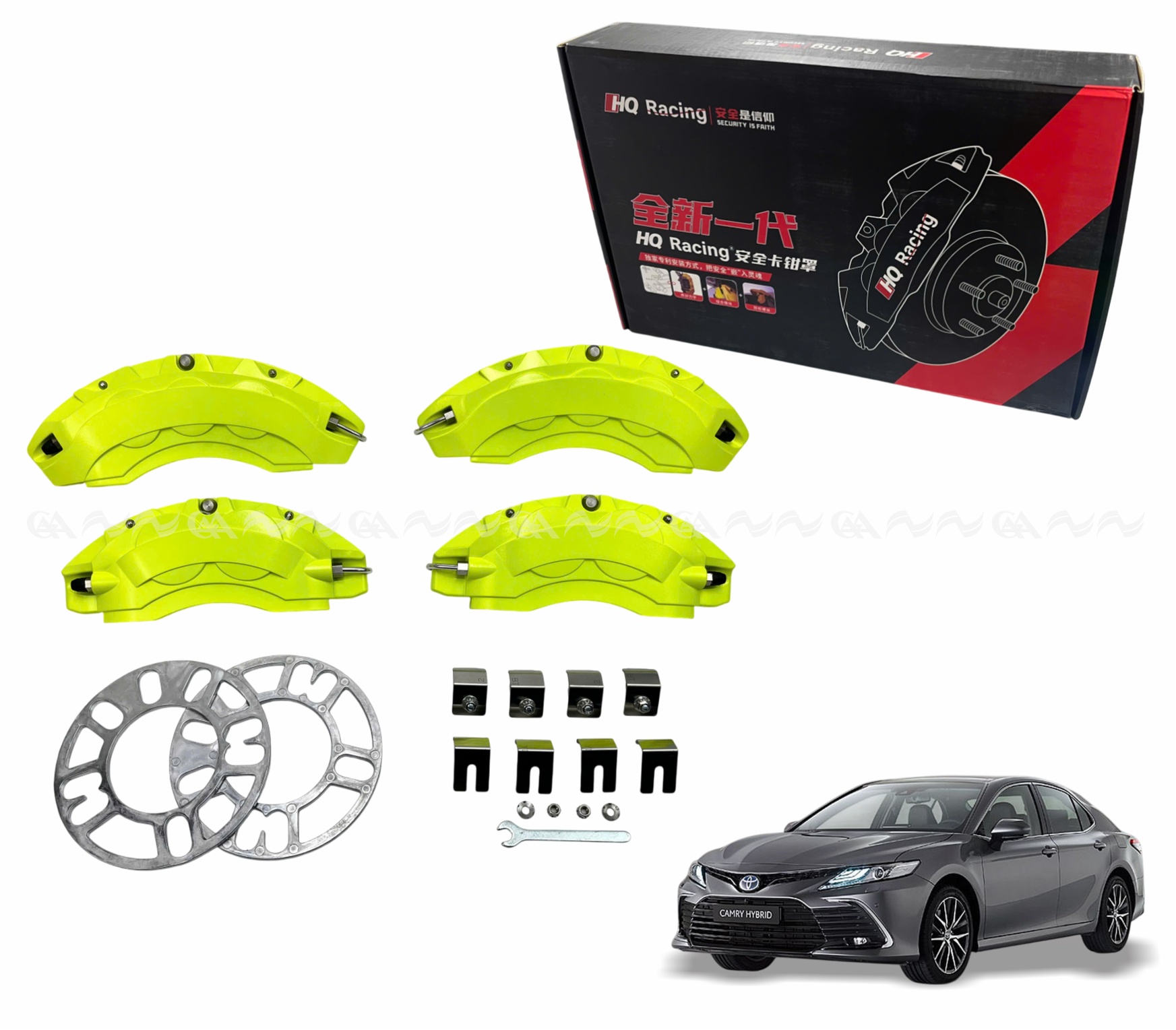 Ốp má phanh HQ Racing Camry 2023 xanh chuối