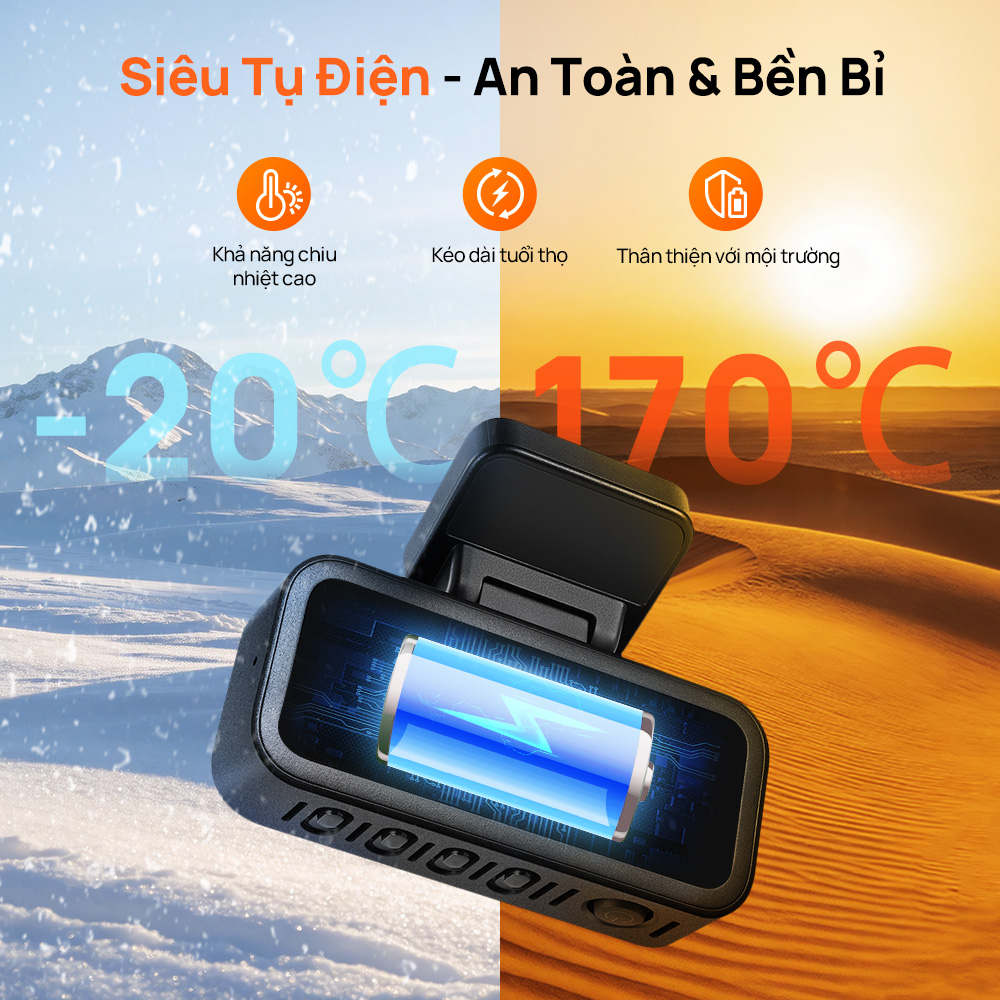 Camera h&agrave;nh tr&igrave;nh 70mai A210 với thiết kế nhỏ gọn