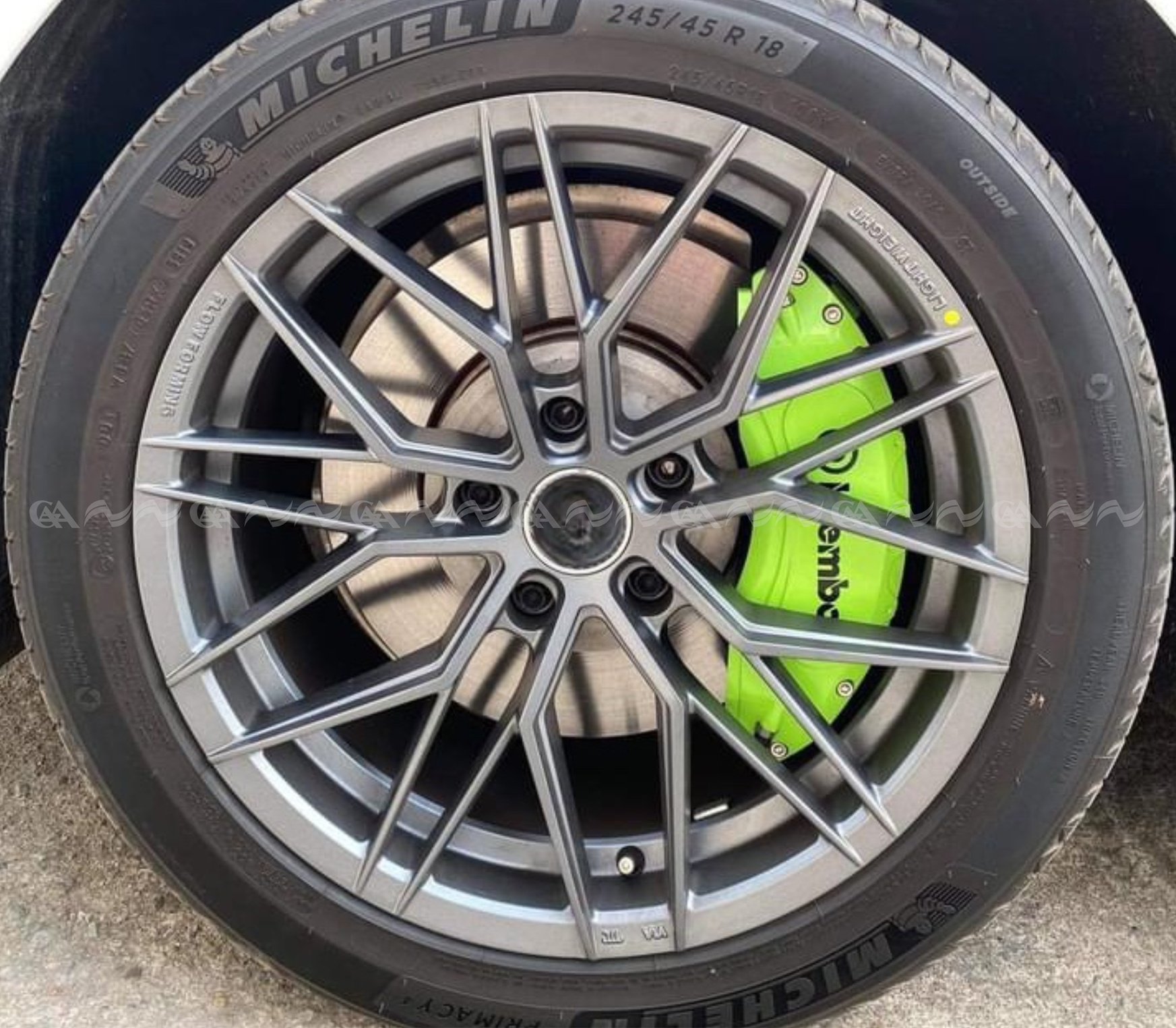 Ốp má phanh HQ Racing CRV 2018+ xanh chuối - ảnh 4