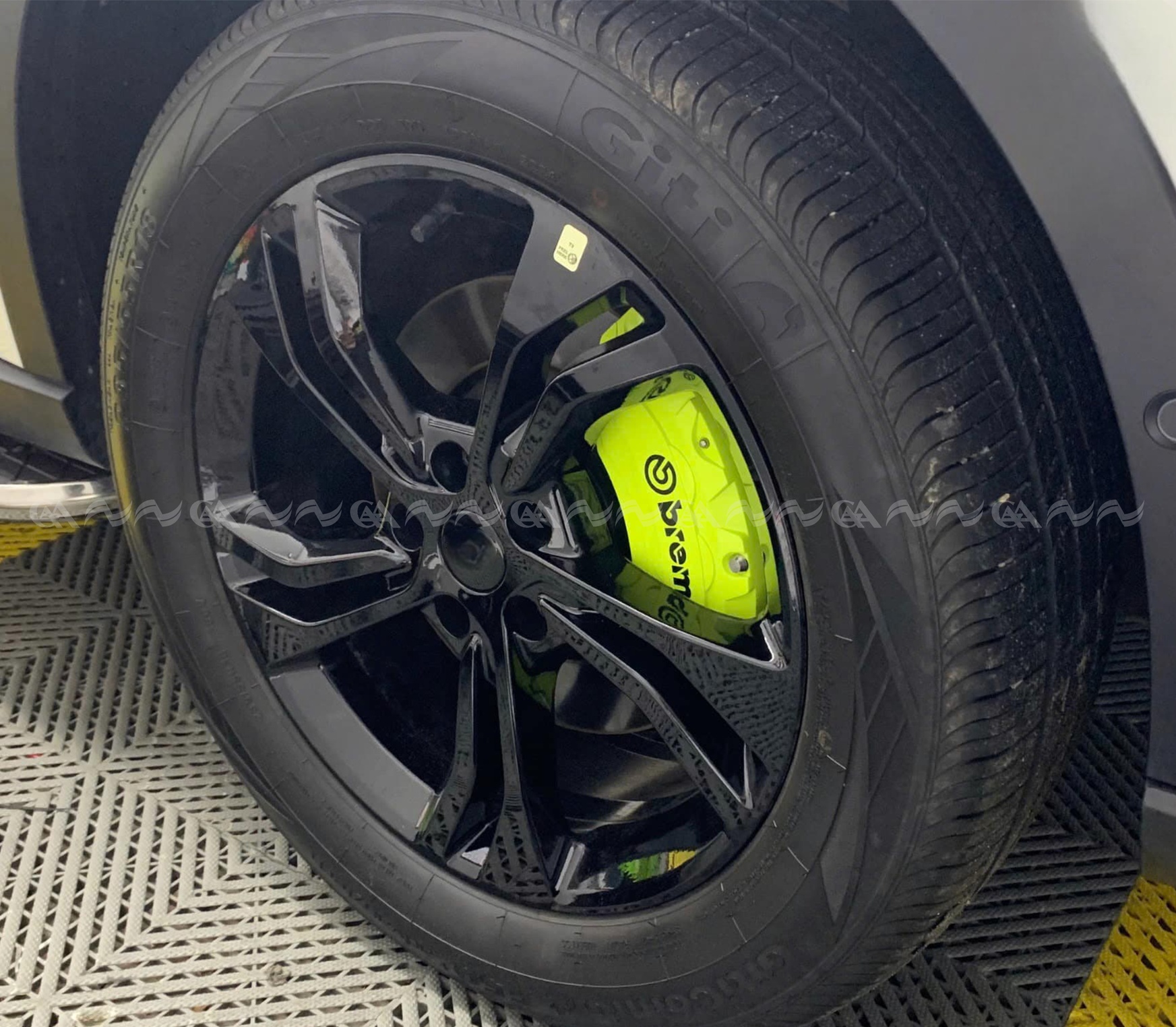 Ốp má phanh HQ Racing Elantra 2023 xanh chuối - ảnh 4